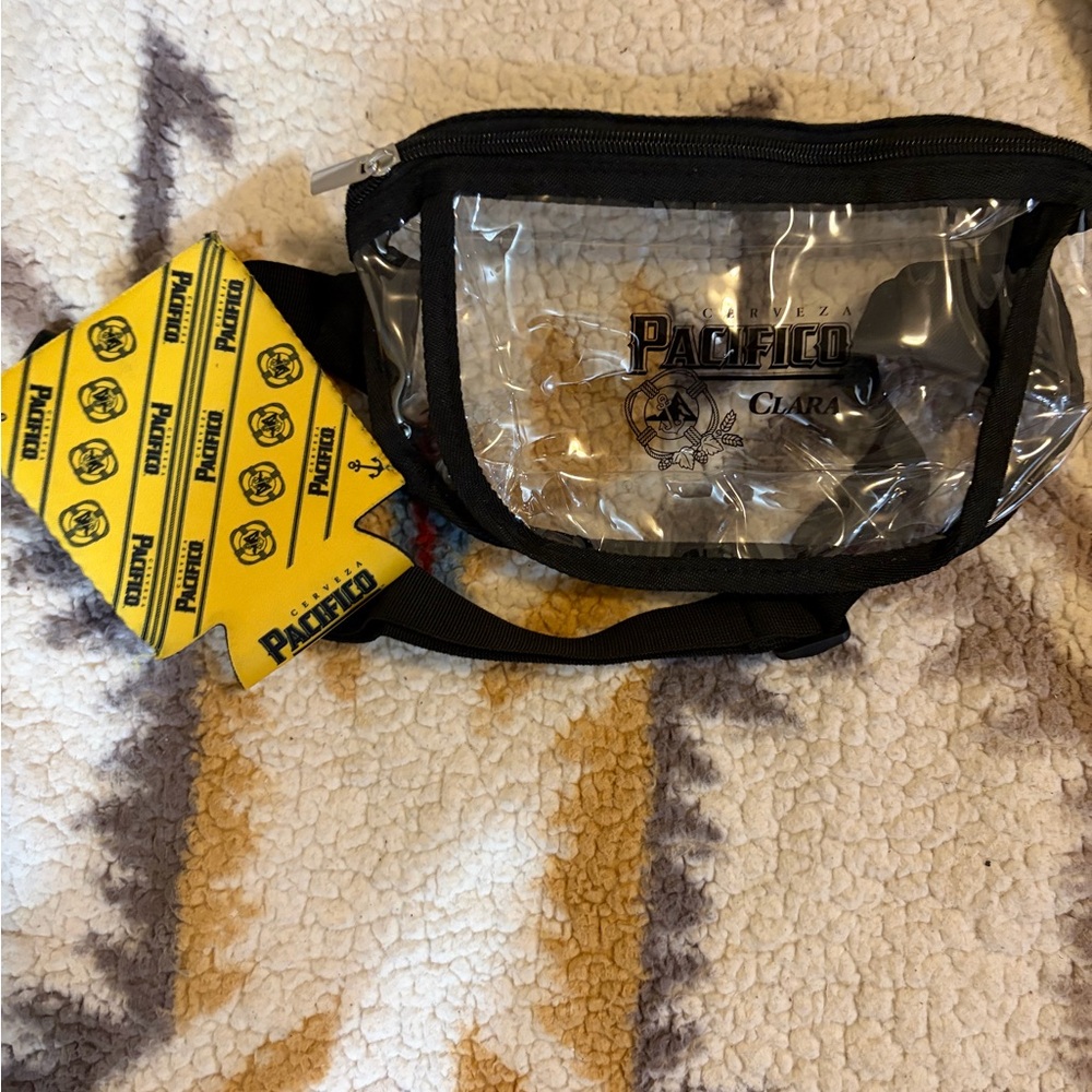 Cerveza Pacifico Clara branded clear fanny pack